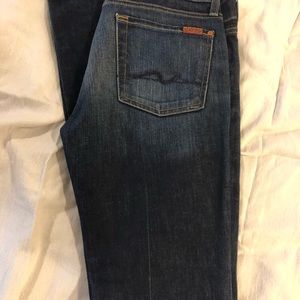 7 for all mankind jean straight mid rise pants (size 27)